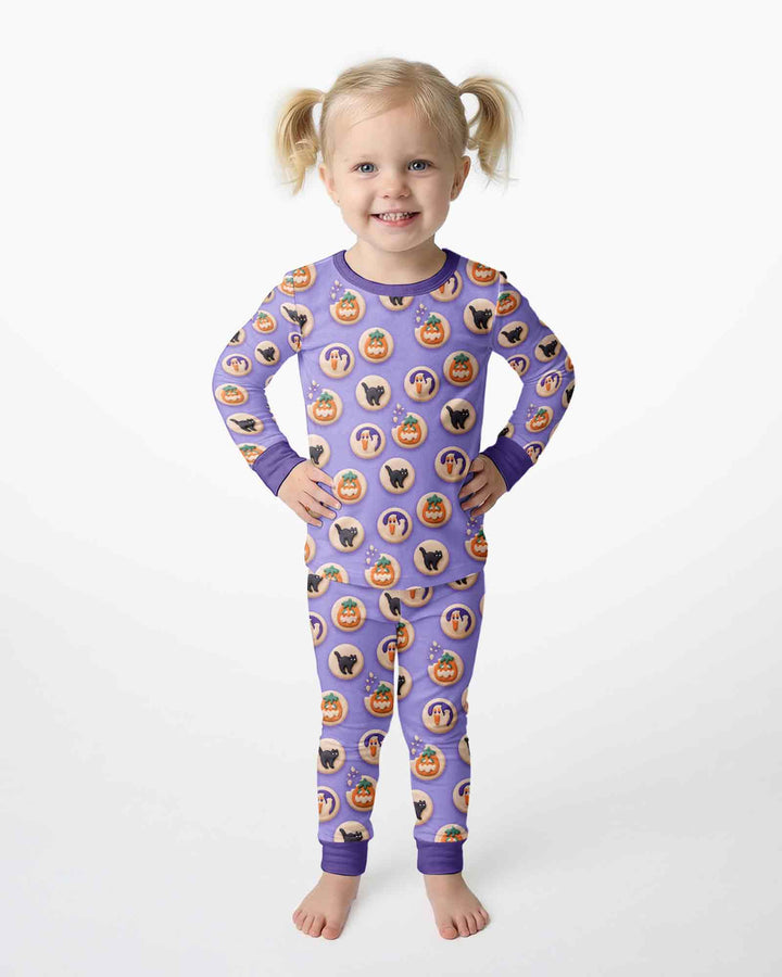 Zweiteiliges Langarm-Pyjama-Set mit Sommerfrüchten
