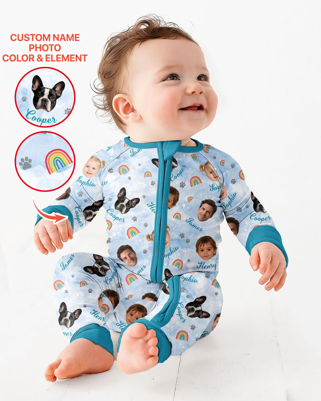 Personalized Family Matching Bamboo Convertible Zippy