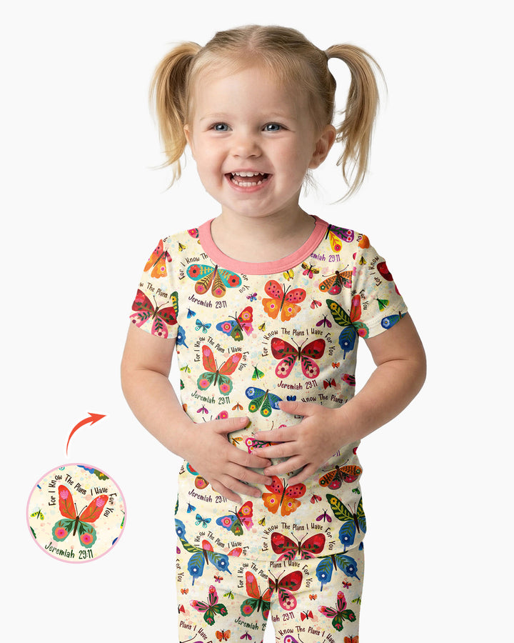 Zweiteiliges, kurzärmliges Pyjama-Set mit Marienkäfern