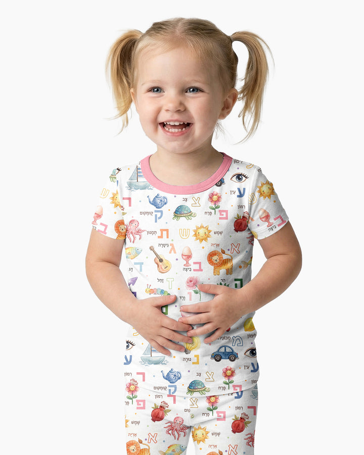 Zweiteiliges, kurzärmliges Pyjama-Set mit Marienkäfern