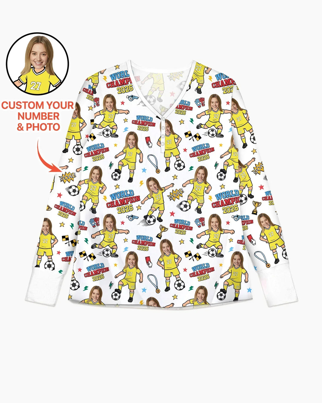 Template Damen Pyjama-Set aus personalisiertem Bambus