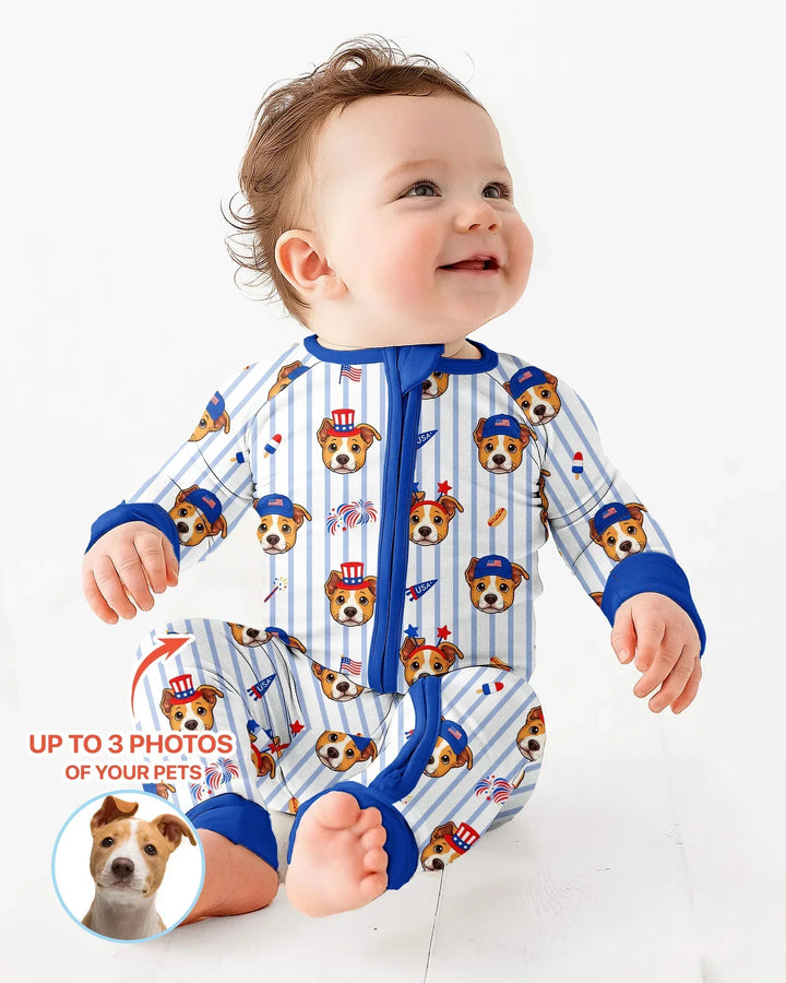 Gerippte Babykleidung mit individuellem Foto - Weich &amp; Skizzenhaft