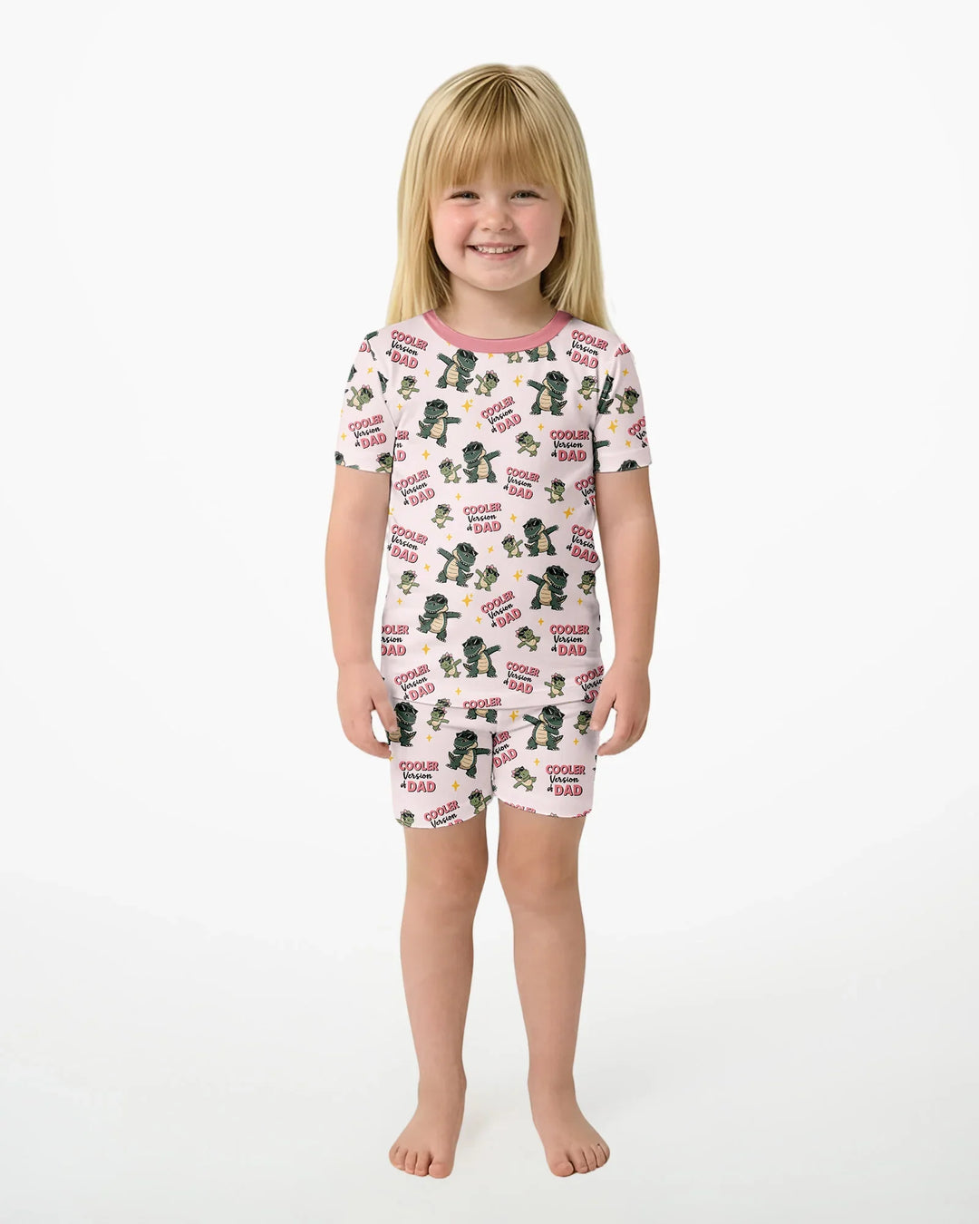 Zweiteiliges Pyjama-Set mit kurzen Ärmeln und Shorts im Sommer-Design