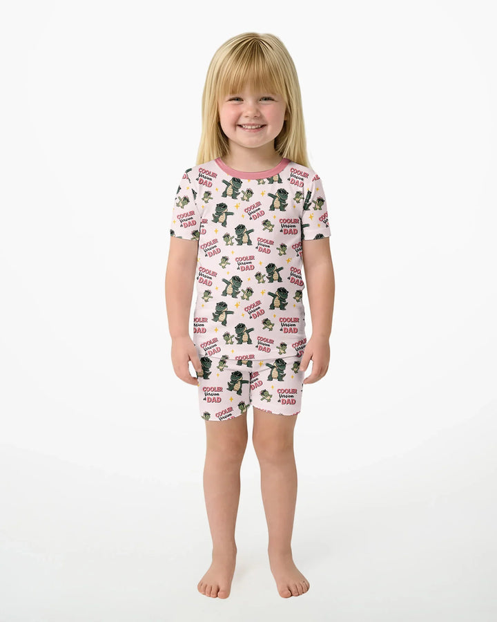 Zweiteiliges Pyjama-Set mit kurzen Ärmeln und Shorts im Sommer-Design