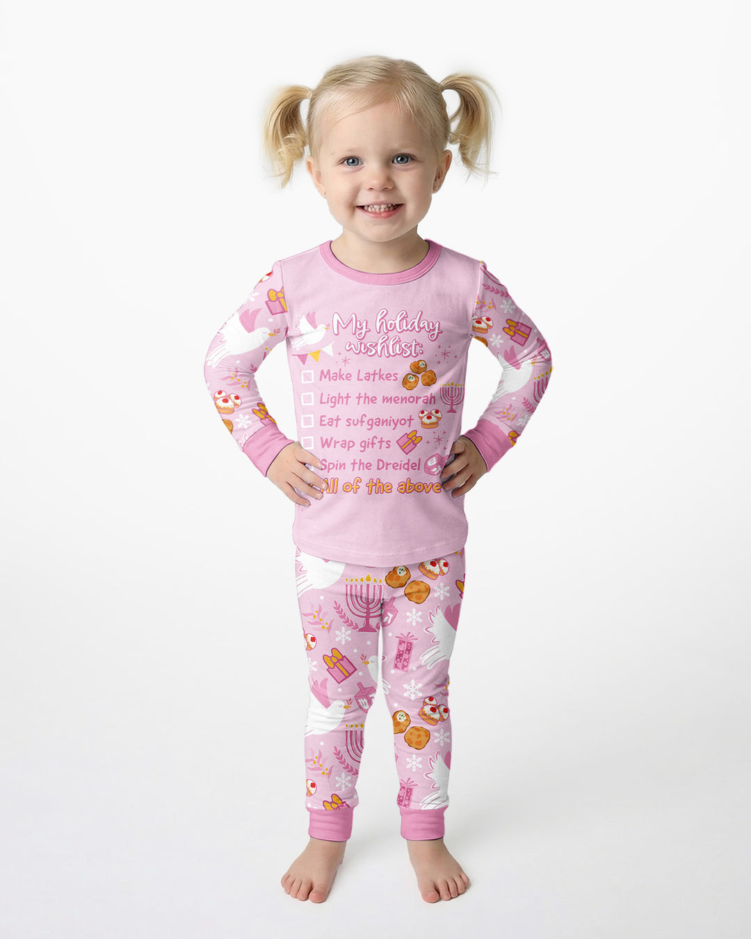 Hanukkah To Do List Bamboo Two Piece Long Sleeve Pajama Set