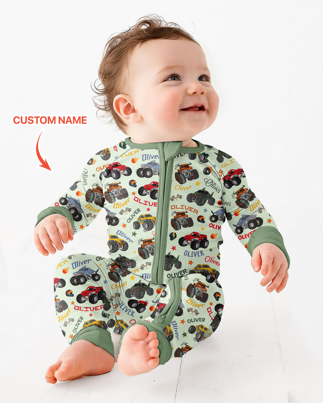 Gerippte Babykleidung mit individuellem Foto - Weich &amp; Skizzenhaft