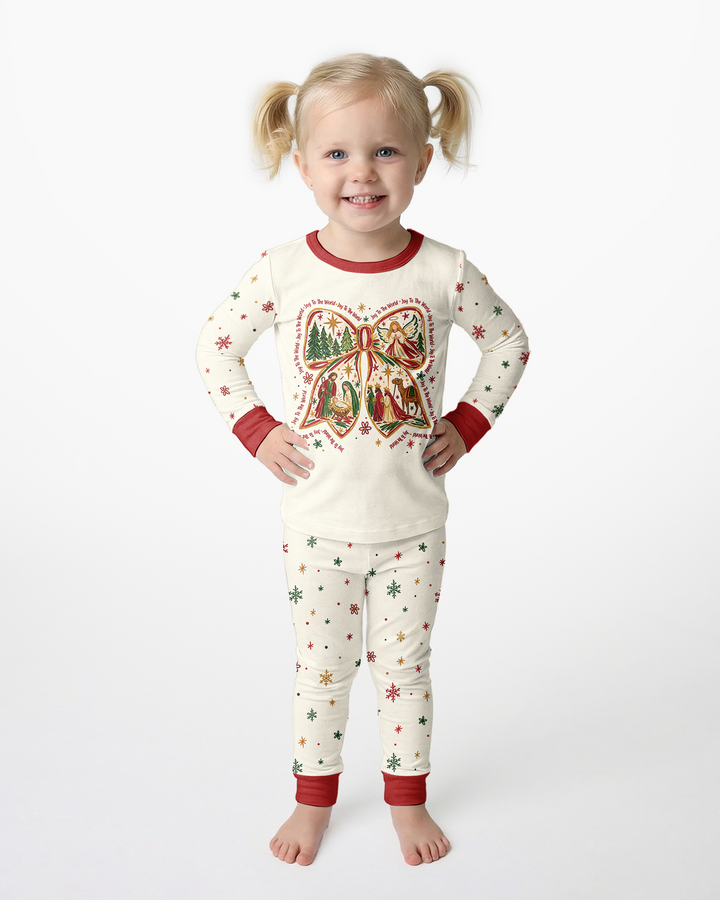 Joy To The World  Bamboo Two Piece Long Sleeve Pajama Set