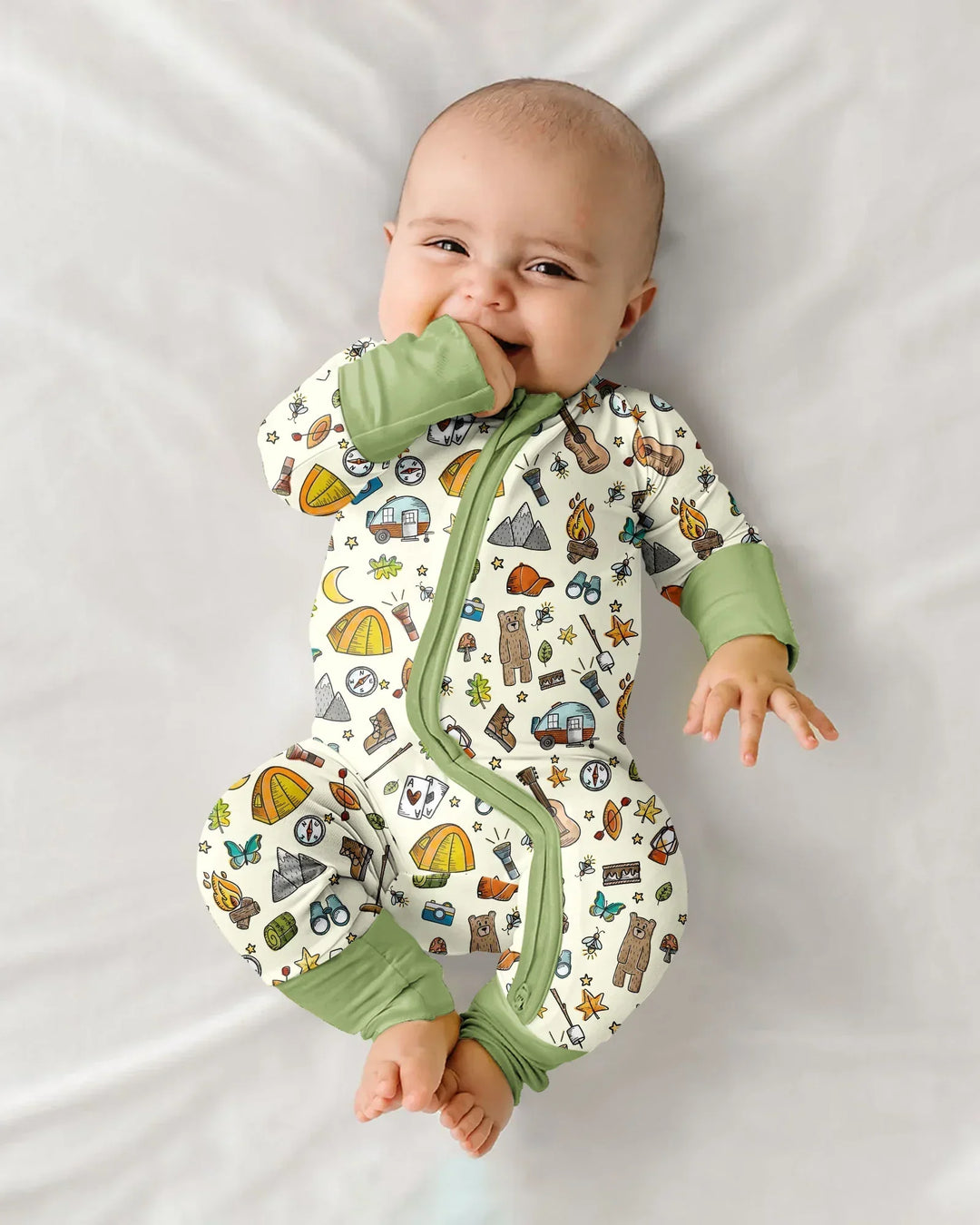 Gerippte Babykleidung mit individuellem Foto - Weich &amp; Skizzenhaft