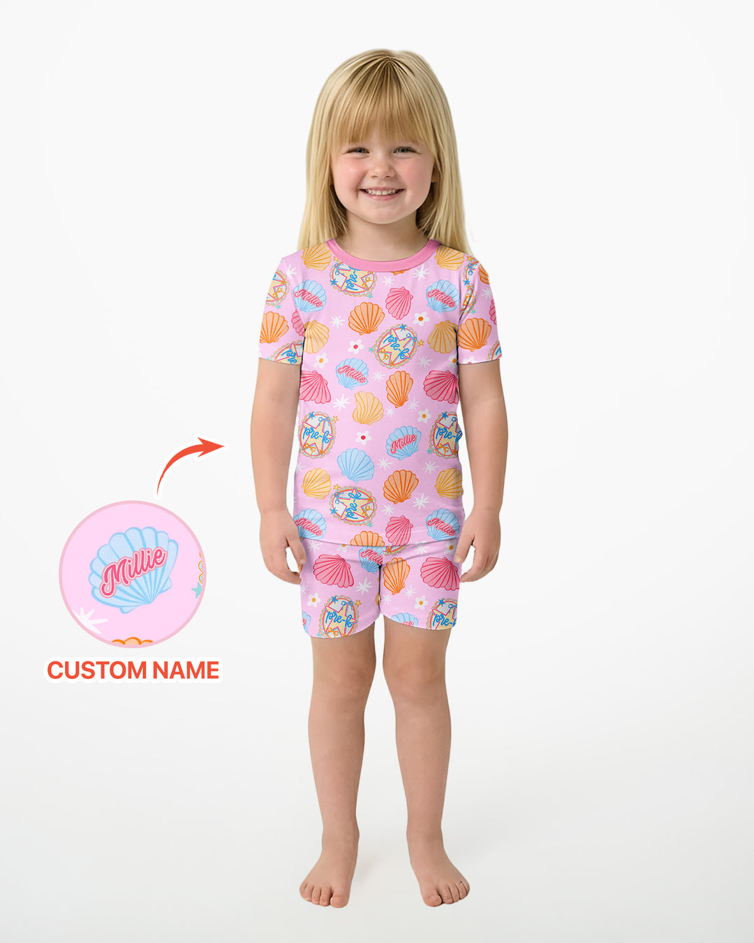 Schlafanzug-Set zweiteilig, kurze Ärmel, kurze Hose, Bambus