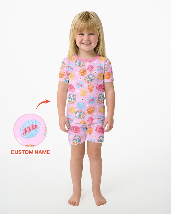 Schlafanzug-Set zweiteilig, kurze Ärmel, kurze Hose, Bambus