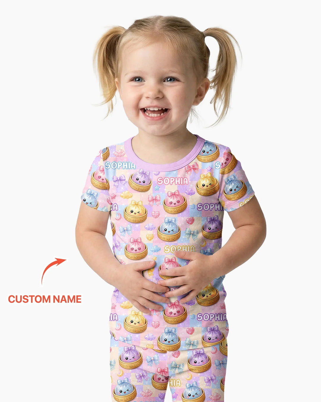 Zweiteiliges, kurzärmliges Pyjama-Set mit Marienkäfern