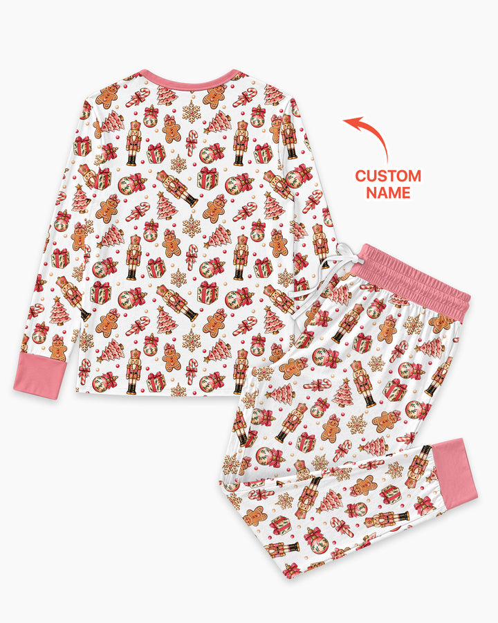 Custom Name Nutcracker The Bow Bamboo Women Pajama Set