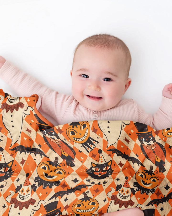 Vintage Halloween Carnival Bamboo Blanket