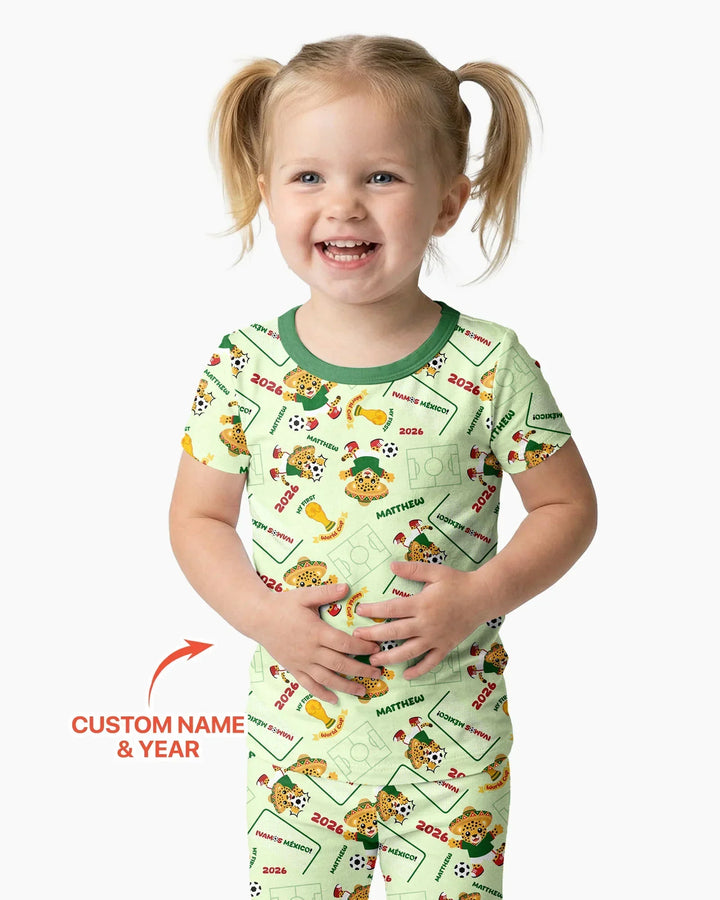 Zweiteiliges, kurzärmliges Pyjama-Set mit Marienkäfern