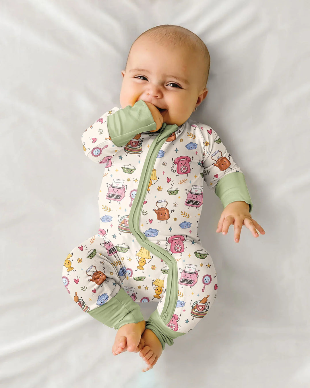 Gerippte Babykleidung mit individuellem Foto - Weich &amp; Skizzenhaft