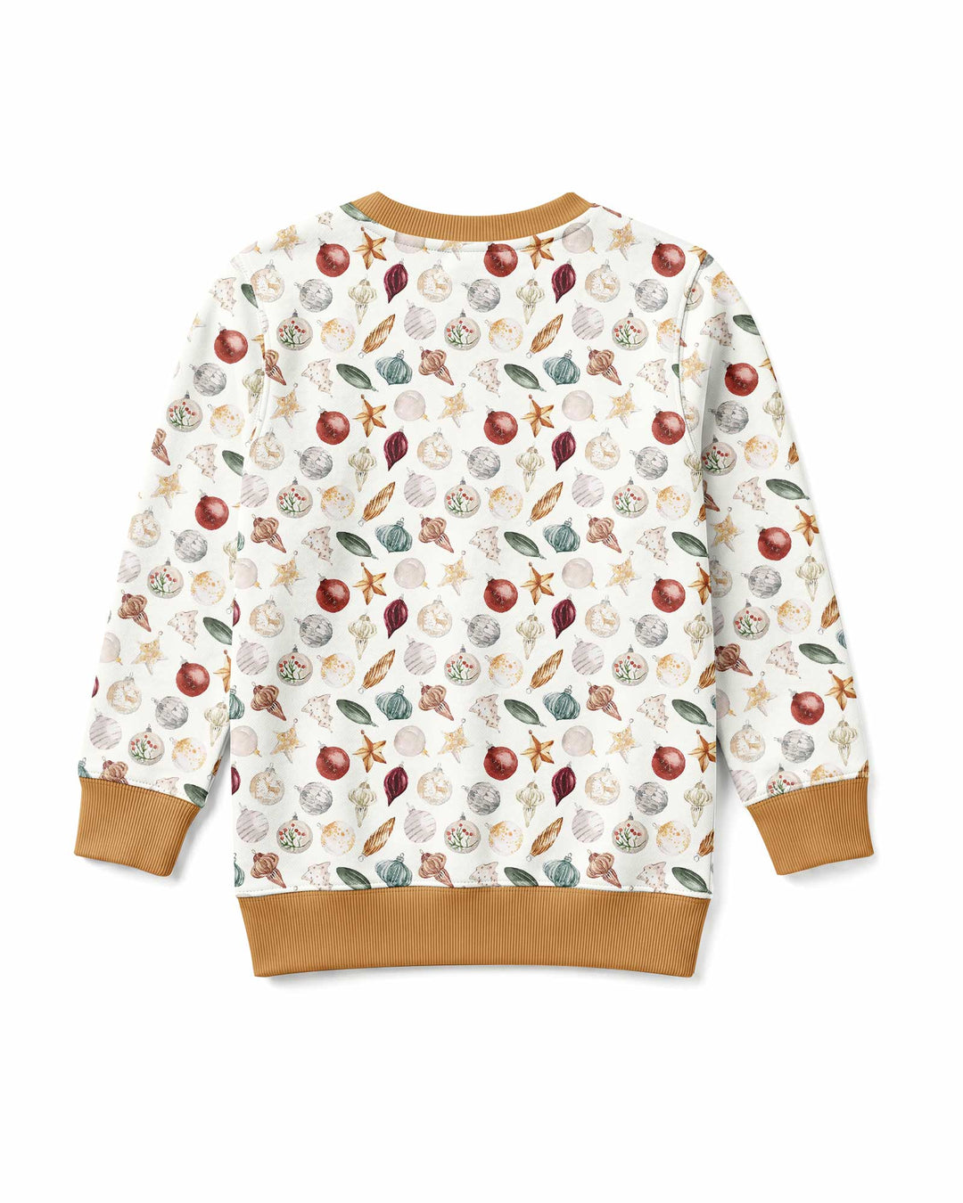 Watercolor Christmas Ornaments Bamboo Crewneck Sweatshirt