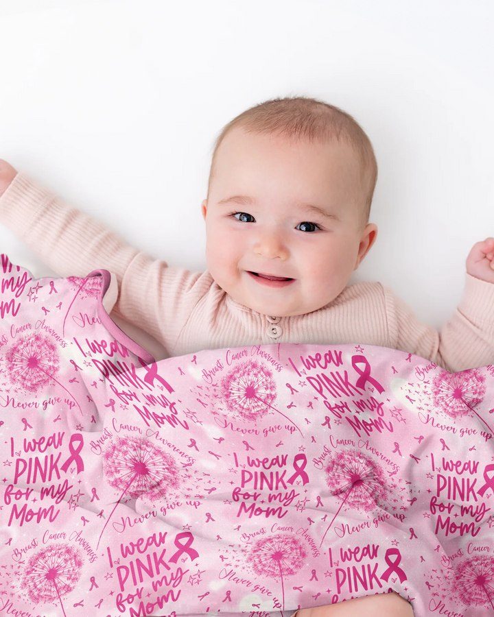 I Wear Pink For My Mom Bamboo Blanket