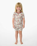 Magical Christmas Story Bamboo Two Piece Short Sleeve Shorts Pajama Set
