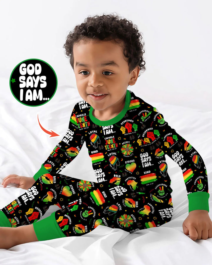 Zweiteiliges Langarm-Pyjama-Set mit Sommerfrüchten