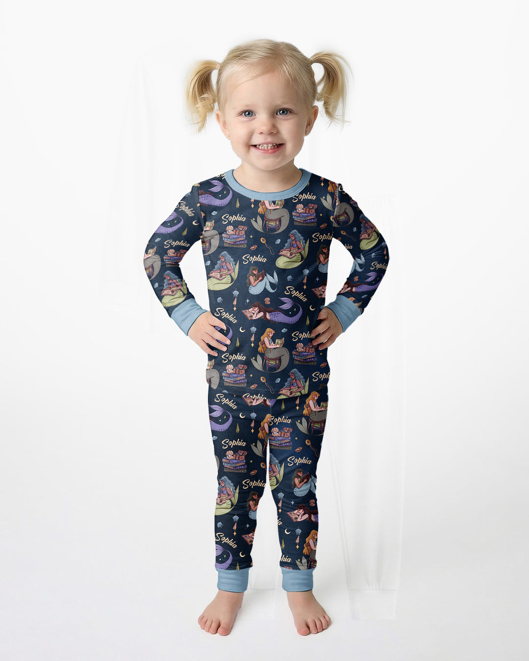 Zweiteiliges Langarm-Pyjama-Set mit Sommerfrüchten