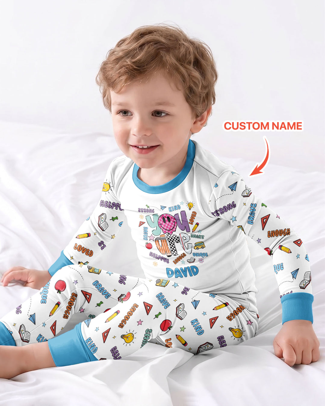 Custom Name You Are Everything Bamboo Two Piece Long Sleeve Pajama Set
