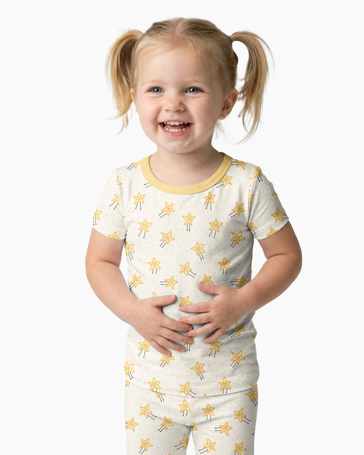 Happy Little Stars Family Matching Bamboo Two Piece Short Sleeve Pajama Set