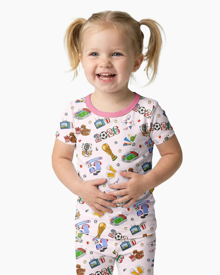 Zweiteiliges, kurzärmliges Pyjama-Set mit Marienkäfern