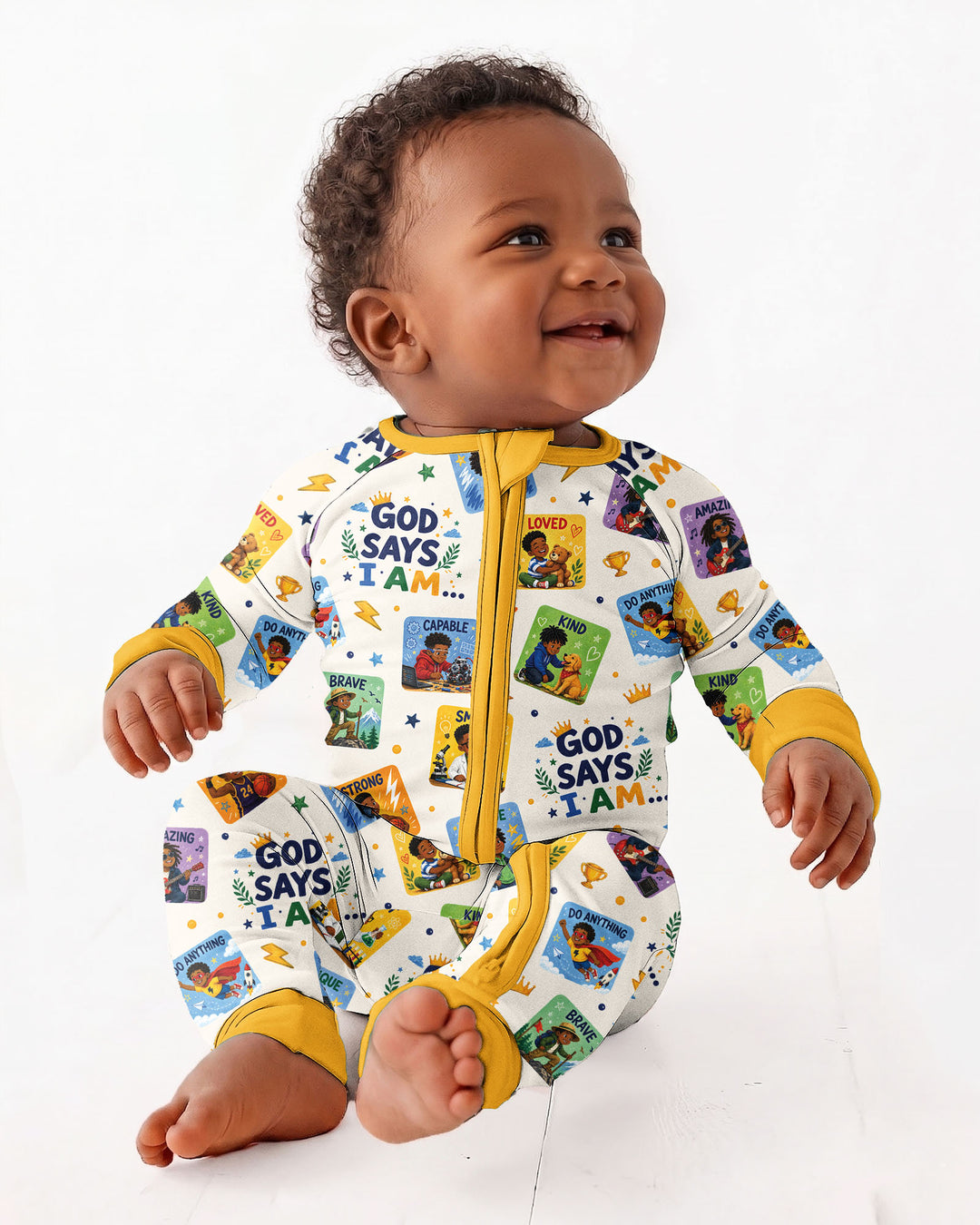 God Says I Am Black Boy Bamboo Convertible Zippy