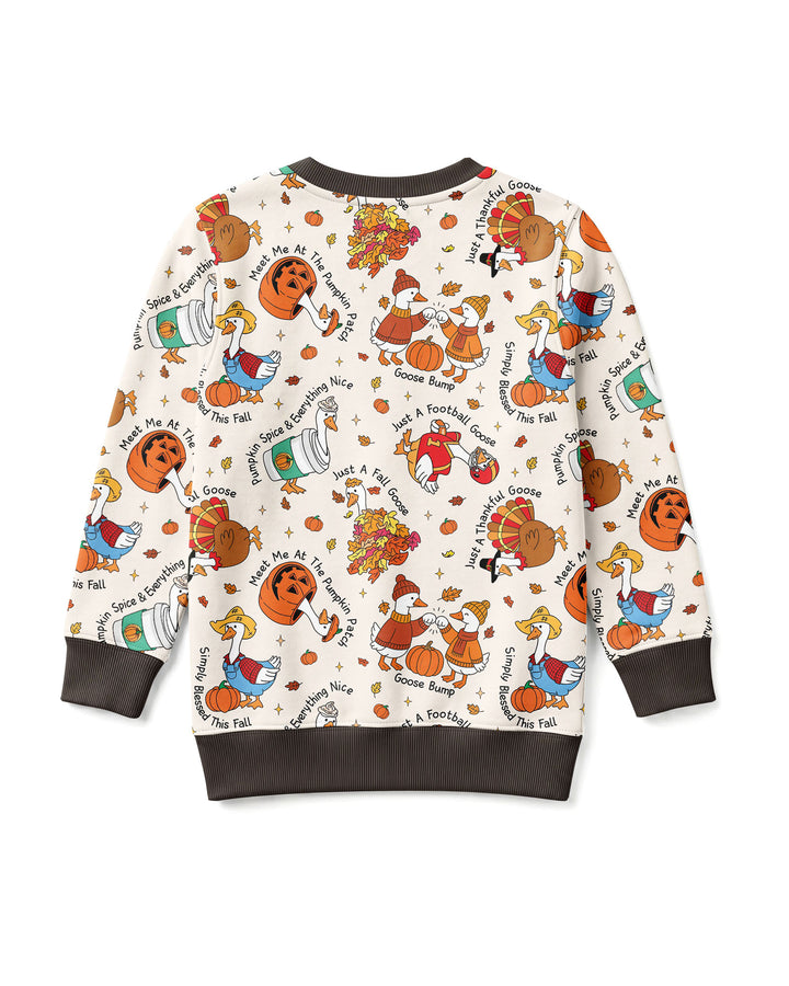 Just A Fall Goose Family Matching Bamboo Crewneck Sweatshirt