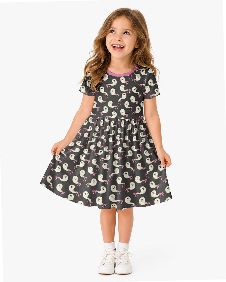 Little Ghosts Bamboo Twirl Dress