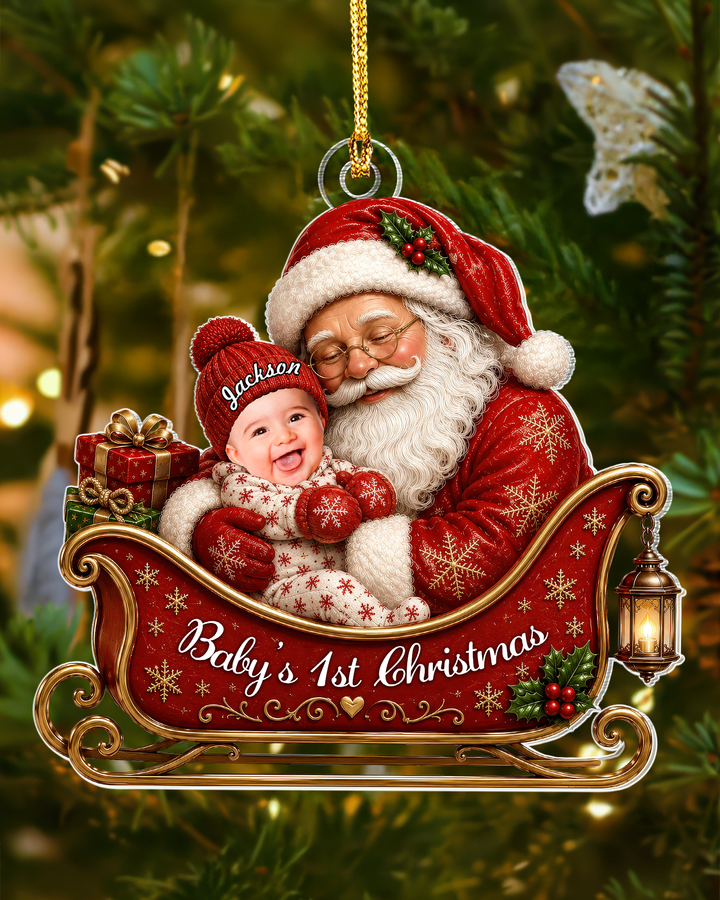 Little Christmas Personalized 1-Side Photo Acrylic Ornament