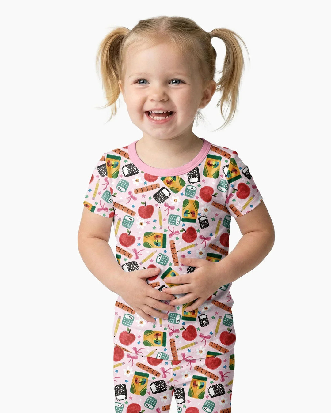 Zweiteiliges, kurzärmliges Pyjama-Set mit Marienkäfern