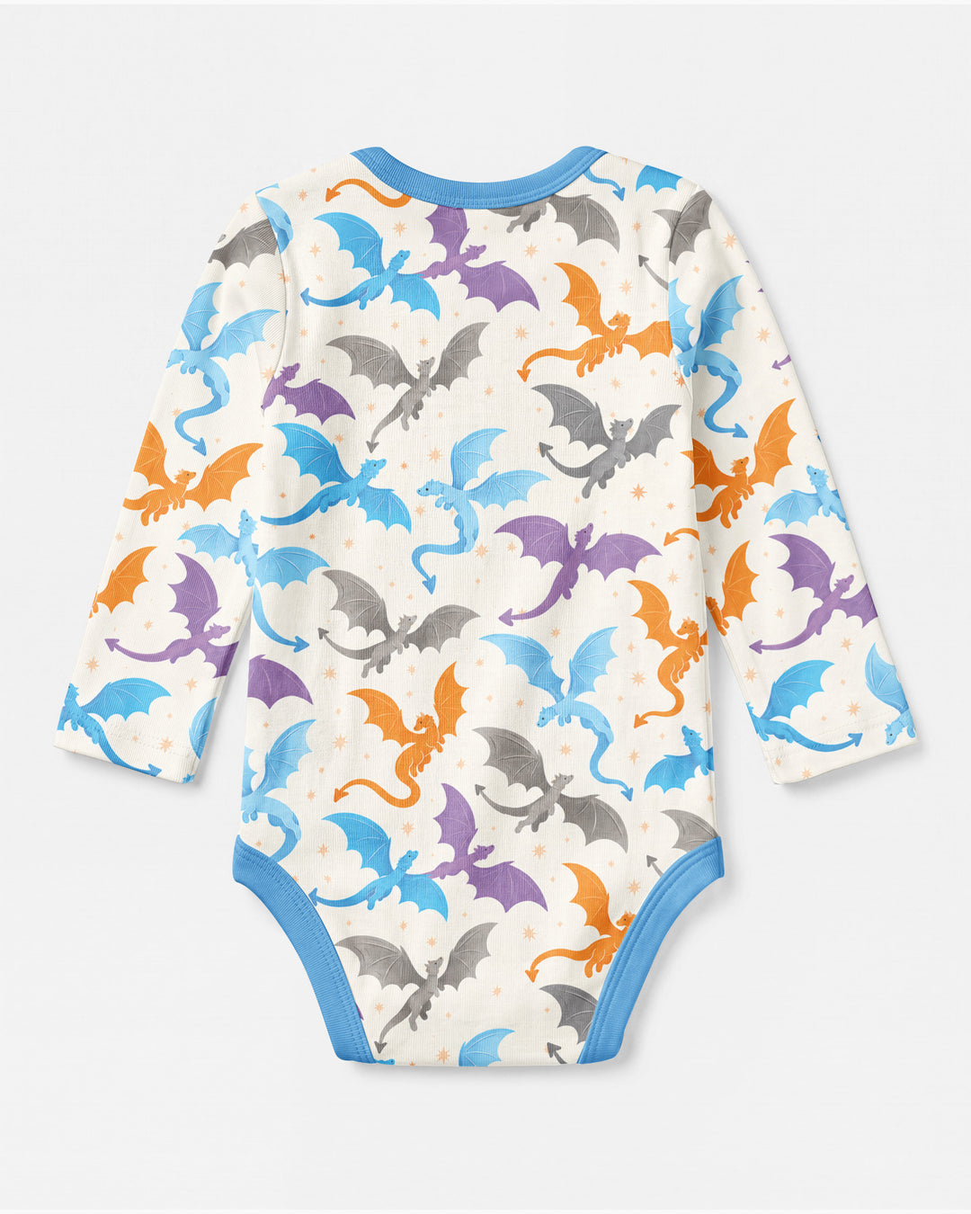 Custom Name Dragon Reading Buddy Bamboo Bodysuit