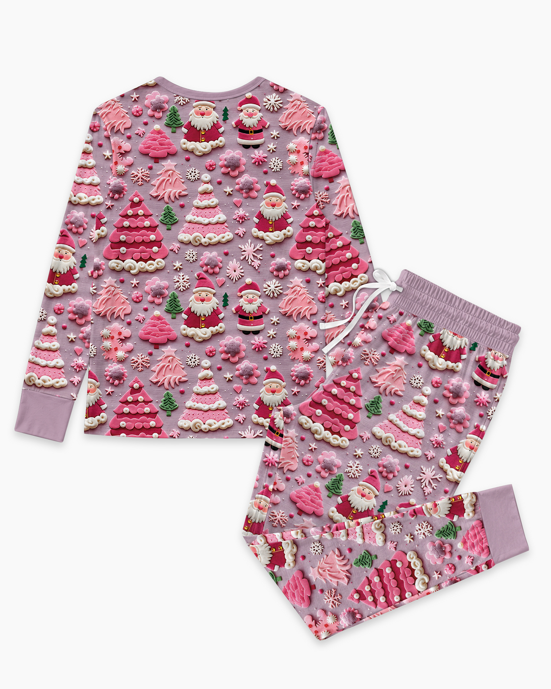 Pink Snowmen Bamboo Women Pajama Set