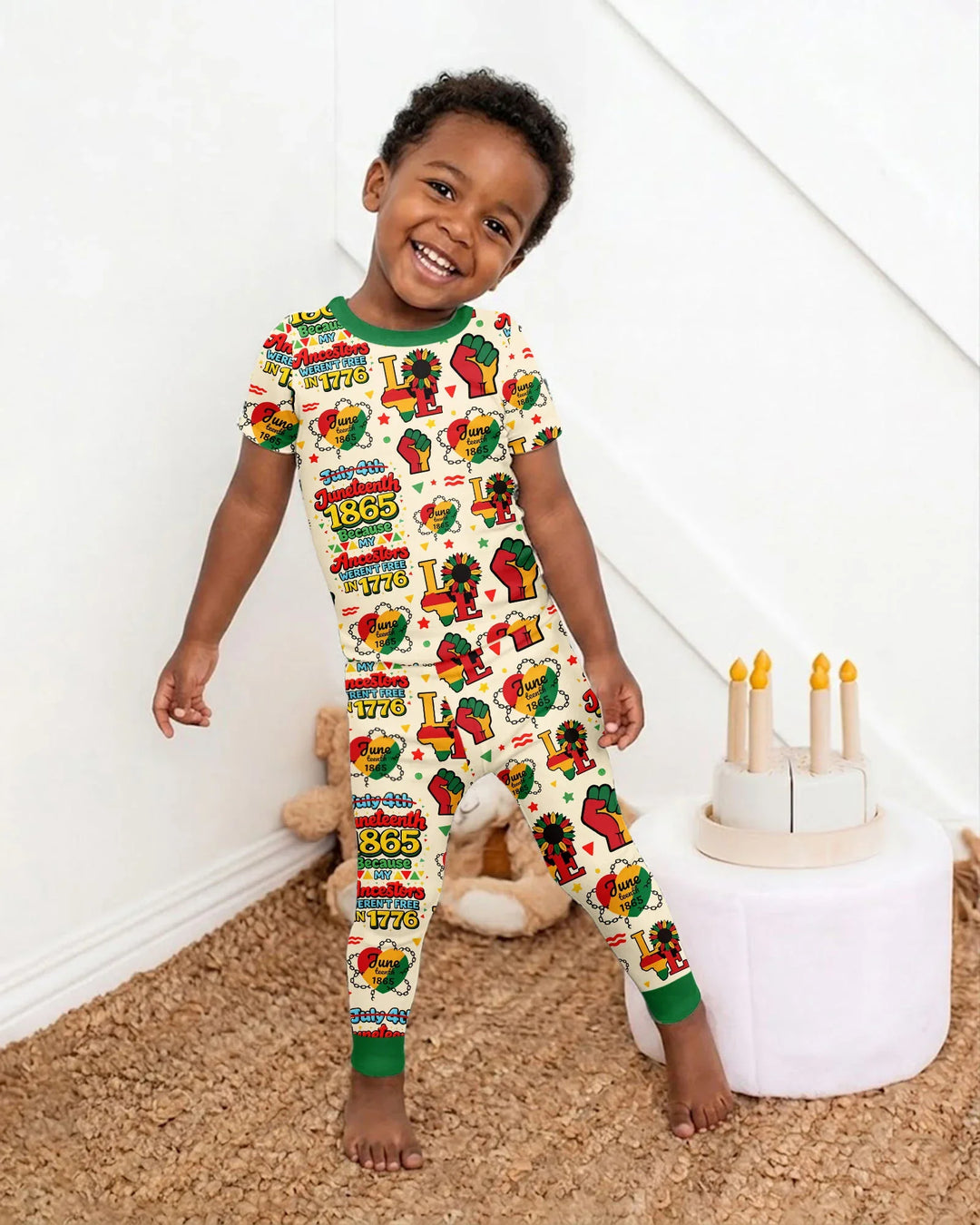 Zweiteiliges, kurzärmliges Pyjama-Set mit Marienkäfern