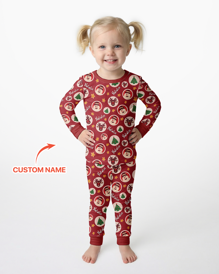 Christmas Dinner Bamboo Two Piece Long Sleeve Pajama Set