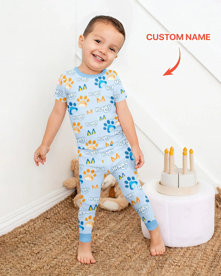 Zweiteiliges, kurzärmliges Pyjama-Set mit Marienkäfern