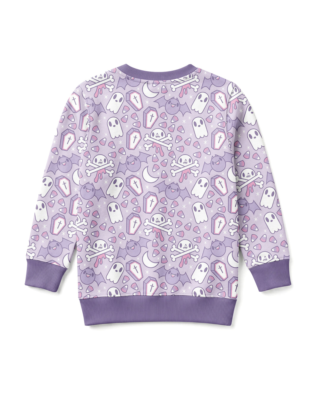Cute Ghost Halloween Pastel Purple Spooky Bamboo Crewneck Sweatshirt
