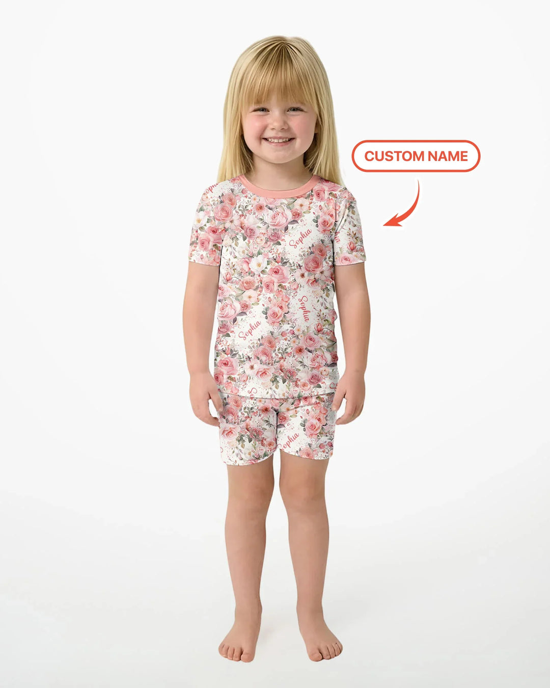 Zweiteiliges Pyjama-Set mit kurzen Ärmeln und Shorts im Sommer-Design