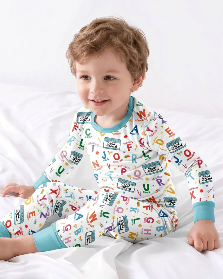 Zweiteiliges Langarm-Pyjama-Set mit Sommerfrüchten
