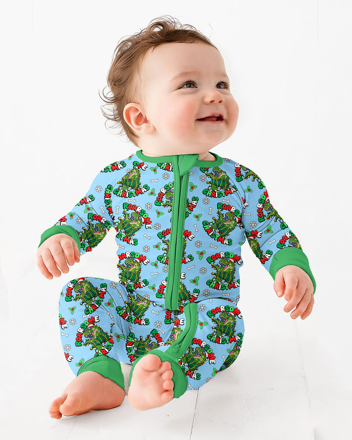 Merry Roarsome Christmas  Bamboo Convertible Zippy