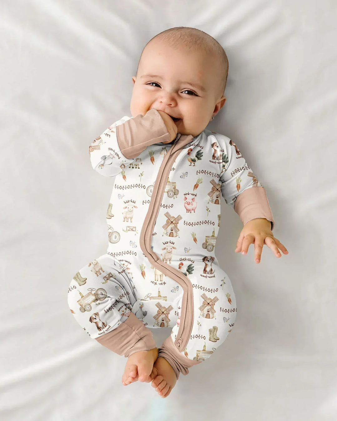 Gerippte Babykleidung mit individuellem Foto - Weich &amp; Skizzenhaft