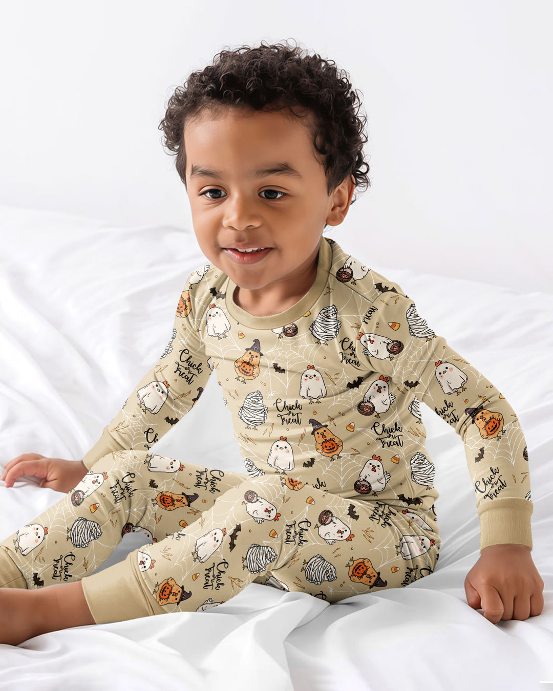 Chick Or Treat Bamboo Two Piece Long Sleeve Pajama Set