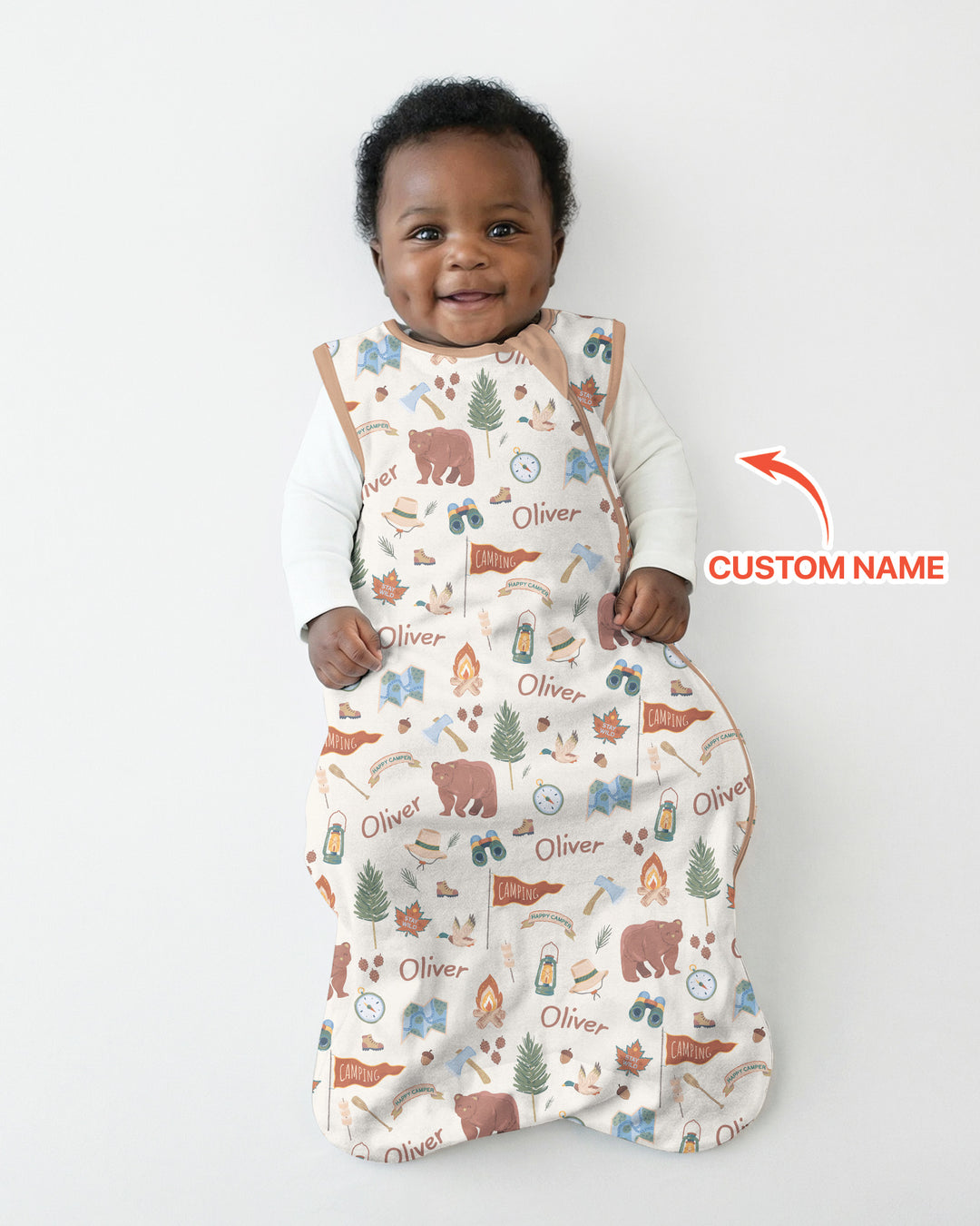 Custom Name Adventure Outdoors Bamboo Sleep Bag