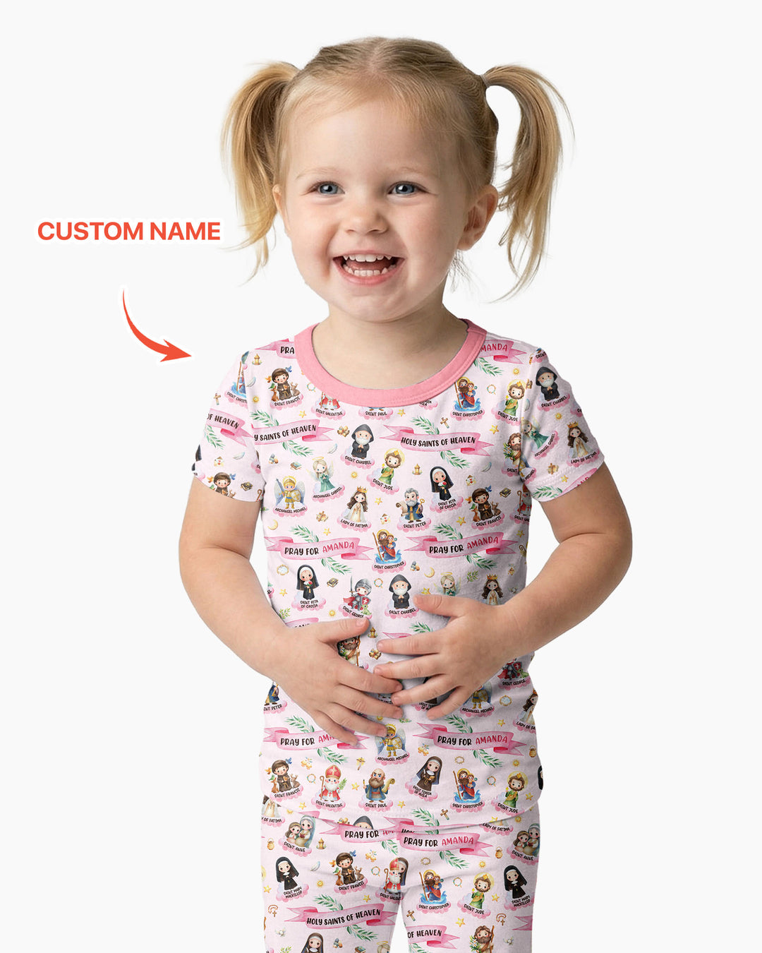 Zweiteiliges, kurzärmliges Pyjama-Set mit Marienkäfern