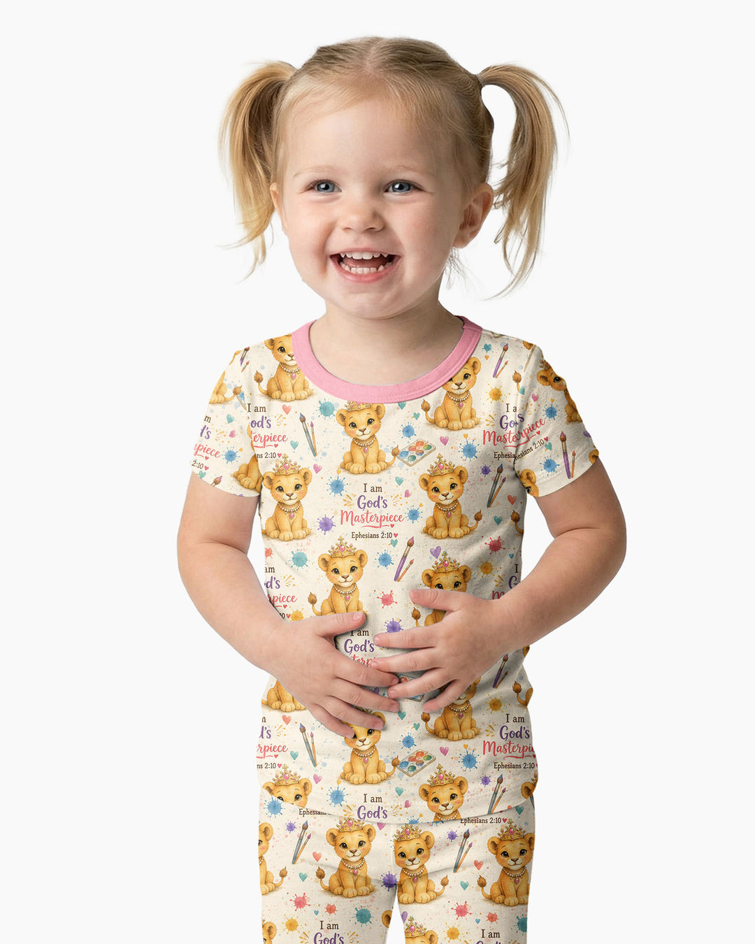 Zweiteiliges, kurzärmliges Pyjama-Set mit Marienkäfern