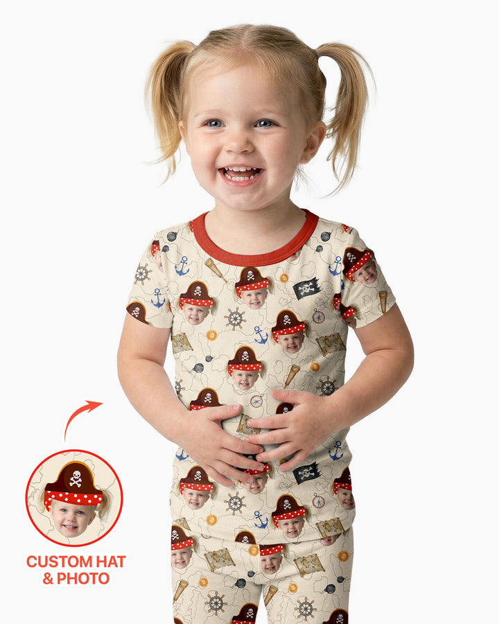 Zweiteiliges, kurzärmliges Pyjama-Set mit Marienkäfern