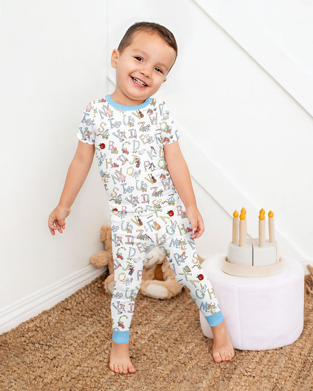 Zweiteiliges, kurzärmliges Pyjama-Set mit Marienkäfern