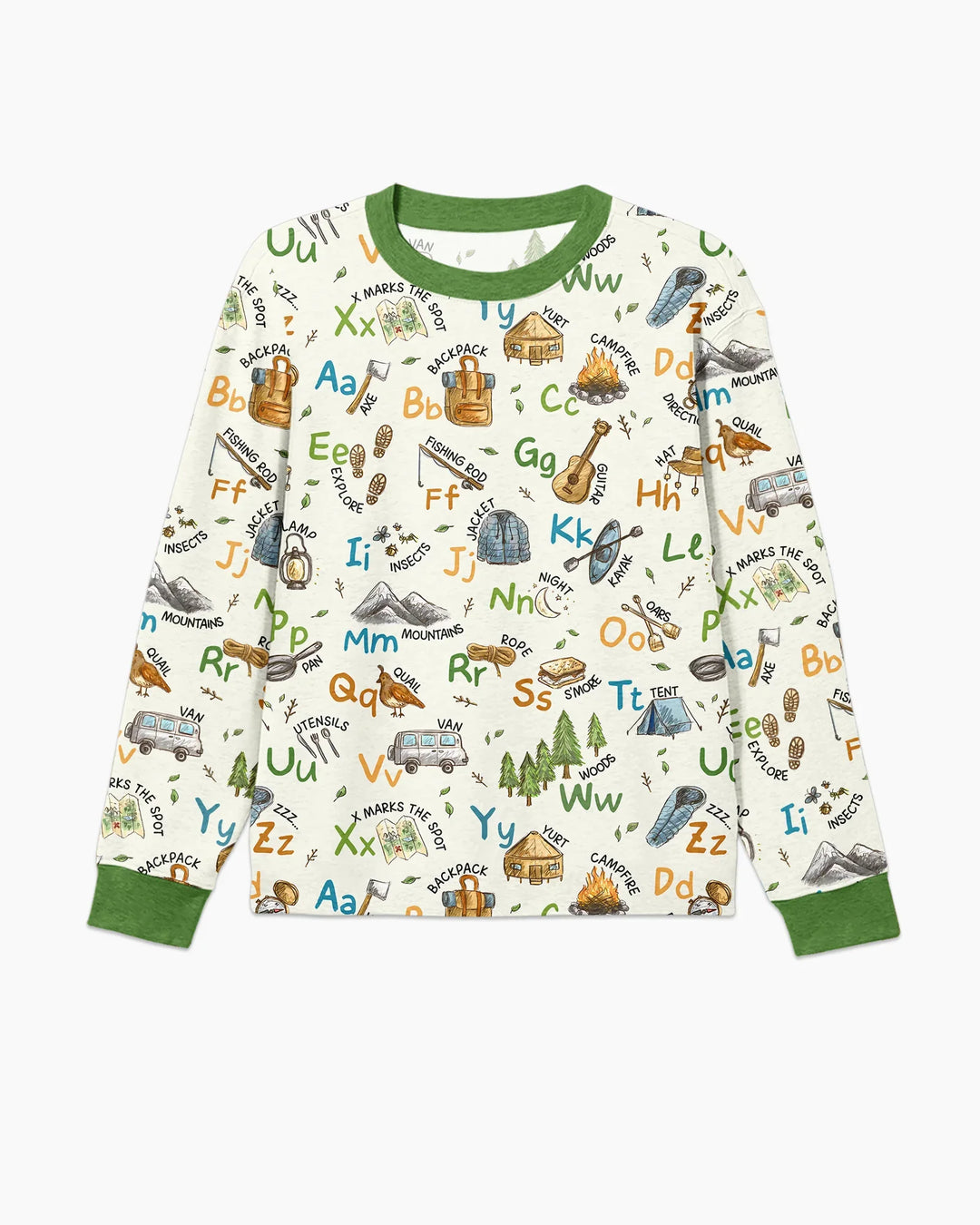Adventure Alphabet ABCs Summer Camp Bamboo Men's Pajama Set