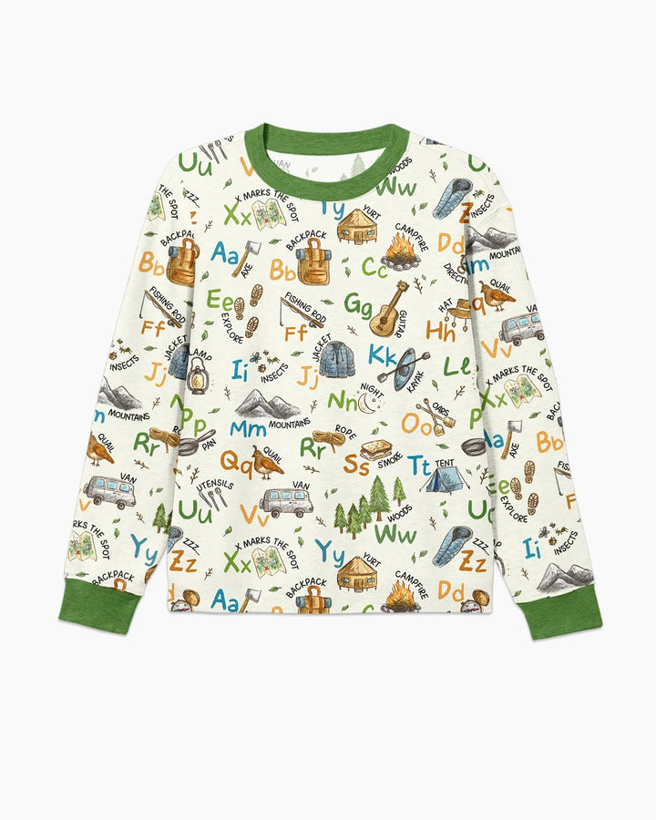 Adventure Alphabet ABCs Summer Camp Bamboo Men's Pajama Set